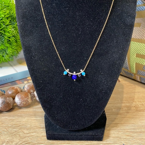 Nadri "Bloom" Small Frontal Pendant Necklace, Multi-color, Gold-tone - Picture 2 of 7